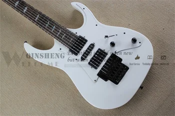 Balts elektriskā ģitāra, RG 45 ģitāra,Melns Tremolo HSH pickups, kļavu kakla, palisandrs fretboard