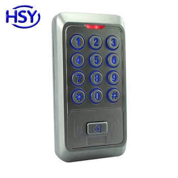 Metāla gadījumā RFID Tastatūru Karšu Lasītājs 125Khz Tuvumā EM ID 13.56 Mhz IC MF Karšu Lasītāji Izmantot Piekļuves Kontroles sistēmas