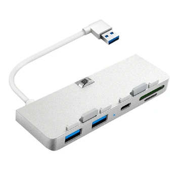 5-In-1 centrs Imac Apple All-In-One USB3.0X2/Type-C/TF/SD 5Gbps Daudzfunkcionāls Hub Portatīvo Docking Stacijas