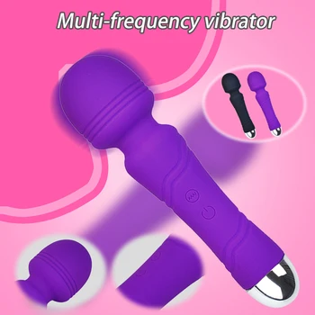USB Rechargable 10 Ātrumu AV Stick Vibrators Maksts Clit stimulators Sexy Vibrators G-spot Vibrators, Dildo Pieaugušo seksa rotaļlieta, paredzēta Sievietēm
