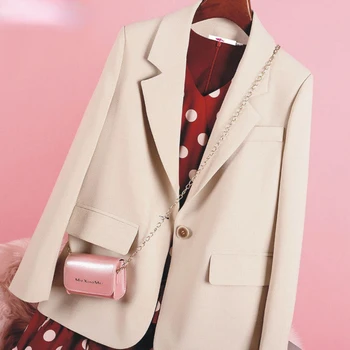 Modes Korejas Rudens Uzvalks Jaka Darbā Biroja Dāmas Tērps tīrtoņa Krāsu Slim Biznesa Uzvalks Jaka Pavasara Gadījuma Visas spēles Sievietēm