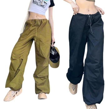 Sieviešu Modes Tendence Gadījuma Bikses ar Elastīgu Vidukli Aukliņu, Zaudēt Versija Aukliņu, Pavasara Apģērbi