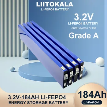 Liitokala 3.2 V 184Ah Lifepo4 pie Sienas piestiprinātās Lāpstiņas Akumulatora DIY 12V 24V 36V RV Touring Saules Enerģijas uzkrāšanas Golfa Grozā Jahtu Pakāpe