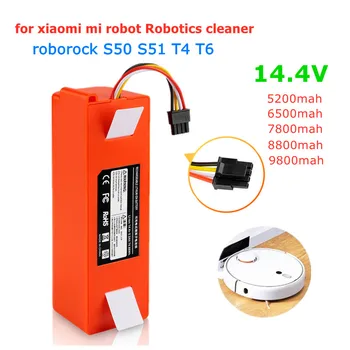 14,4 V 9800mAh li-ion Akumulatora putekļu Sūcēju piederumi xiaomi mi robots Robotu tīrītājs roborock S50 S51 T4 T6