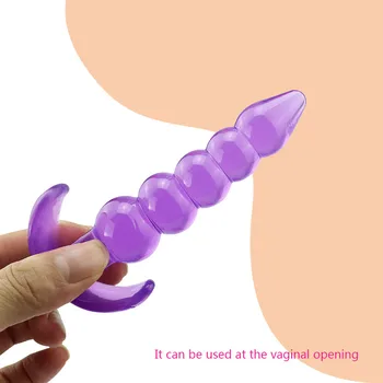 Anālās Lodītes Jelly Plug Maksts G spot Muca Stimulēt Orgasmu Masāžas Preces Pieaugušo Seksa Rotaļlietu Erotiska SM Produktu Pāriem