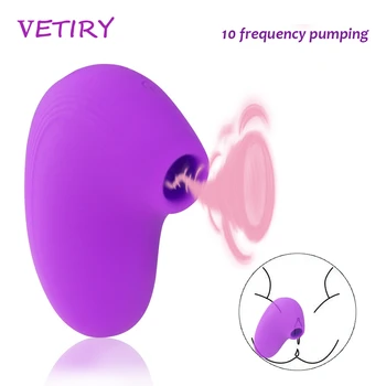 VETIRY 10 Ātrumu Clit Sūcējs Vibrators Mutes Mēles Laiza Dzelksnis Nepieredzējis Klitora Vagīnas Stimulators Seksa Rotaļlietas Sievietēm