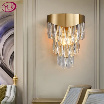 Luksusa Zelta Kristāla Sienas Sconce Lampas Modernās viesistabas, Guļamistabas LED Sienas Apgaismojums Radošo Mājas Apdare Apgaismojums