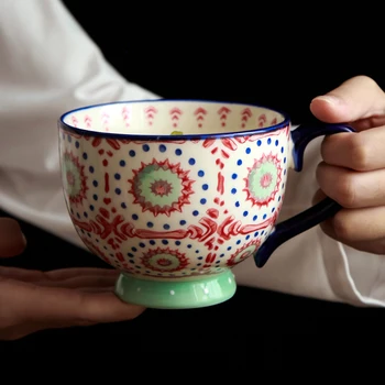 Modes Ceļojumu Krūzes Keramikas Brokastis Augstas Kvalitātes Japāņu Tases Kafijas Vintage Piena Krūzes Kawaii Radošumu Tasse Krūze CuteCup