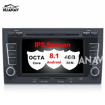 Auto DVD, CD atskaņotāju, GPS Navigācijas Audi A4 S4 RS4 2003-2012 multimediju atskaņotājs, 2 din radio Vadītājs vienību Android 8.1 4GB+32GB