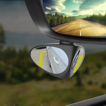 2 in 1 Auto Izliekta spoguļa & Blind Spot Spogulis, Platleņķa Spogulis 360 Rotācijas Regulējami Atpakaļskata Spoguļi priekšējo riteņu Skats