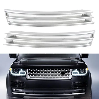 2gab Sudraba Automašīnas Priekšējā Bufera Restes Miglas lukturi Zemākas Grils Land Rover Range Rover L405 2013. - 2017. gadam