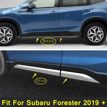 Lapetus Car Styling Sānu Durvis Molding Ķermeņa Apakšējā Anti-rub aizsargjosla Aptver Apdares 4GAB piemērots Subaru Forester 2019 - 2022