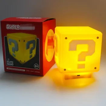 Super LED Jautājuma Zīmes Skaņu Nakts Gaisma USB Uzlādes Cube Spēle Mājās Apdare Bērnu Gultas Lampa Dāvanu ēsmas zivtiņu vadi ar Mūziku