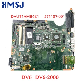 XMSJ par mātesplati 571187-001 Hp Pavilion DV6 DV6-2000 galvenais valdes DAUT1AMB6E1 HD 4650 1GB bezmaksas CPU pilnībā pārbaudīta