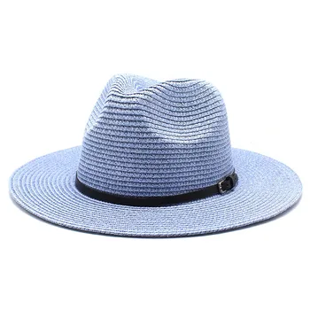 Krāsains vasaras saulessargs pludmales cepure Sievietēm Platām Malām, Salmu Panama Roll up Hat, Fedora Beach Saules Cepure UPF50+ sauļošanās brīvdienās