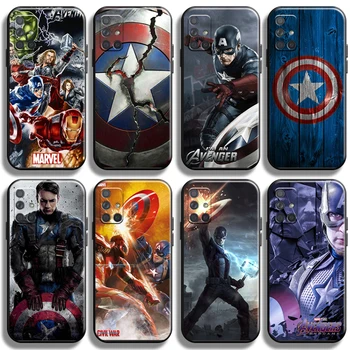 Avengers Captain America Samsung Galaxy A71 A71 5G Telefonu Gadījumā Coque Mīksto TPU Šķidra Silīcija Gadījumos Black Carcasa Segtu Būtiska
