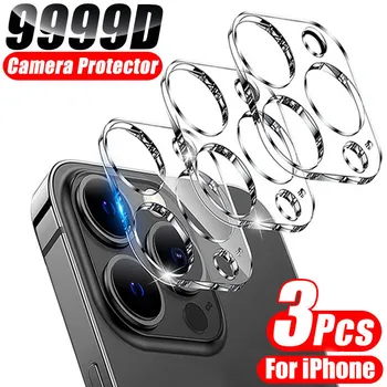 3PCS Kamera Protector for iPhone 13 12 11 Pro Max Mini Objektīva aizsargstikls iPhone XR XS Max X SE 2020. gadam 7 8 6S Plus 6