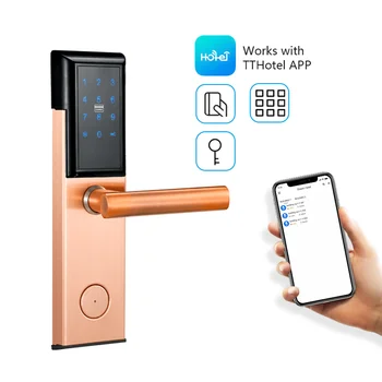 Bezvadu TTlock Bluetoth Smart Home Keyless Tiešsaistes Pārvaldības Wifi Viesnīcā, Durvju Slēdzenes ar Touch Tastatūra