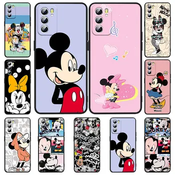 Disney Mickey Mouse Gudrs Tālrunis Lietā Par OPPO Realme 5 6.i 6s 7 7i(Pasaules) 8 8i Pro 5G Realme Narzo 50A Narzo 50i Black Soft Capa