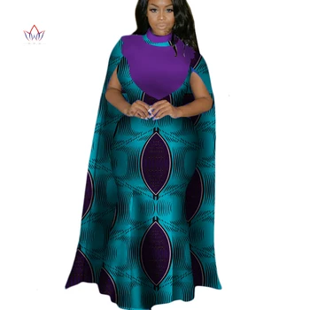 2022 Ankara Jaunu Āfrikas Apģērbu Loku Apkakles Tradicionālās Drukas Ilgi Valkāt Āfrikas Dashiki Kleitas Sievietēm Bazin Kokvilnas WY2299