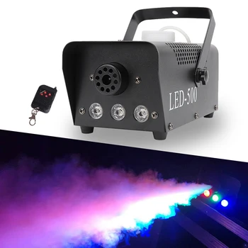 Mini 500W LED RGB Bezvadu tālvadību, Miglas Mašīnu Sūknis Dj Diskotēka Dūmu Mašīna Puse, Kāzas, Ziemassvētku Posmā LED Fogger