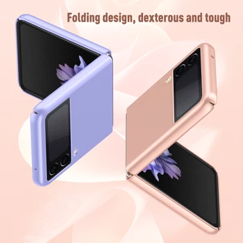 Matēts PC Viegls Tālrunis Case for Samsung Galaxy Z Flip 3 Flip4 Flip 4 Flip3 5G Anti-Slip Mobilo Telefonu Vāciņu Coque