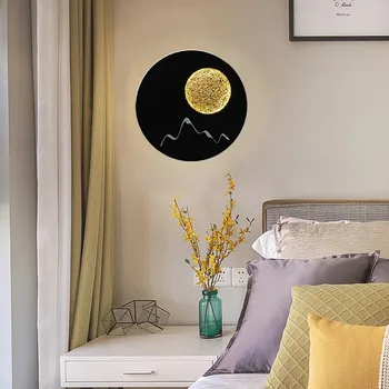 Ziemeļvalstu postmodernisma sienas lampas, dzīvojamās istabas kārta planētas apdare radošo personību mākslas sienas lampas guļamistabas gultas sienas lampas