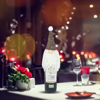 WarmHome Vīna Pudele Gadījumā uzkrītošā pret Nodilumu Izturīgs Audums Vīna Pudele Somā Ziemassvētku Galda Dekorēšana Mājas