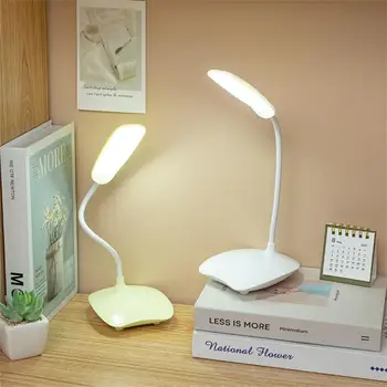 Touch Dimming Pārnēsājamās Lampas Aptumšojami Led Galda Lampa USB Powered Galda Gaismas 3 Krāsu Bezpakāpju Acu Aizsardzība Guļamistabas Gultas Lampa
