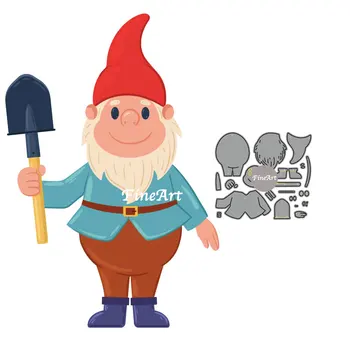 Ziemassvētku Die Izcirtņi Metāla Griešanas Mirst Karšu Pieņemšanas Likvidēšana Gnome Scrapbooking Trafareti Ar Spiešanu Die Izcirtņi Diy Crafting Māksla