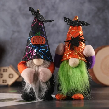 Halloween Gnome Plīša Rotājumu Brīvdienu Kamīnu Puse Mājas Apdare Halloween Plīša Rotājumu Mājas XHC88