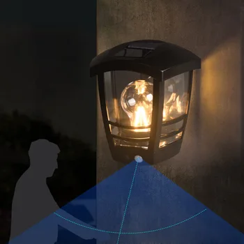 Āra LED Solar Sienas Lampa ABS Ūdensizturīgs PIR Kustības Gaismas Dārza Pagalmā Koridora Ainavas Iela Garāžas Lampas