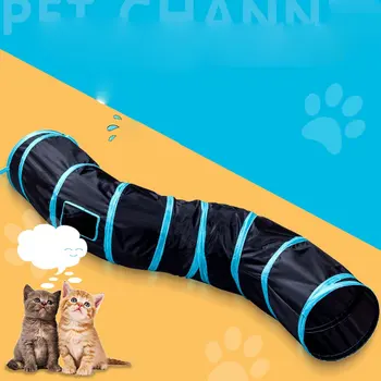Kaķu Rotaļlieta S-Veida Kaķis Tuneļa Salokāms Kaķis Kanāls Kaķis Ritošā Pūķis, Kaķis Bell Bumbu Pompom Rotaļlietas Pet Piegādēm