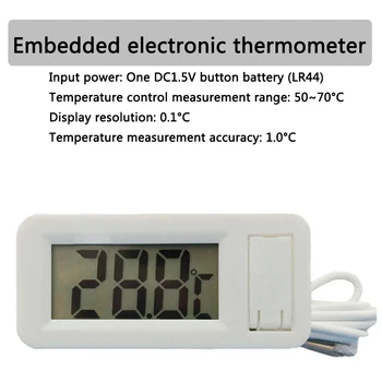 Iegultās temperatūras displejs panelī tabula ciparu elektroniskais termometrs termometrs ar zondi