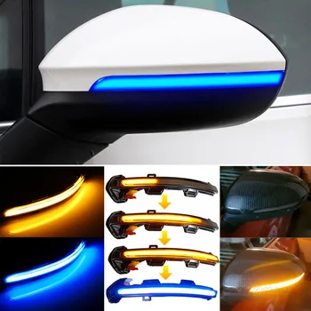 2gab Dinamisko LED Pagrieziena Signāla Gaismu Sānu Atpakaļskata Spogulis Blinker Rādītājs VW Passat B8 Arteon 2015 2016 2017 2018 2019 2020