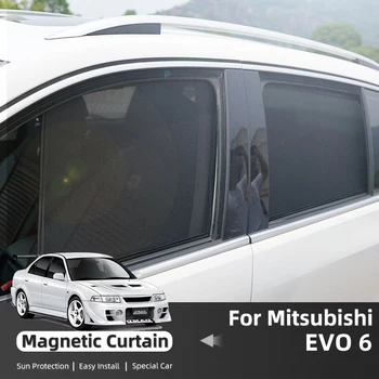 Par Mitsubishi EVO 6 Auto, Aizkars, Custom Fit Auto Sānu Logu Saules Magnētisko Ēnā Bloķē UV Stariem Glare