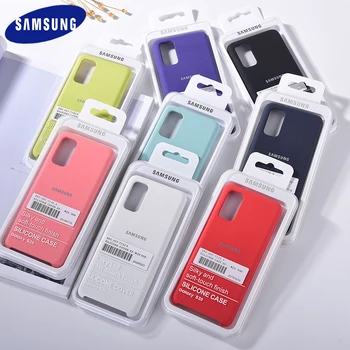 Sākotnējā Šķidruma Silikona Back Case For Samsung S20 S21, Ņemiet Vērā, 20 Ultra S20 S21 S8 S9 Plus S7 Malā Piezīme 8 9 Tālruņa Aizsardzība Vāciņu