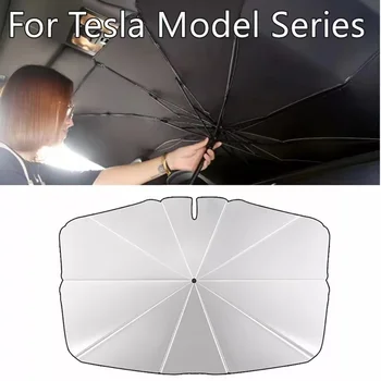 Automobiļu saulessargs ir piemērots Tesla Model3/Y priekšējā vējstikla saules aizsardzības un siltuma izolācija aizkaru jumta saulessargs