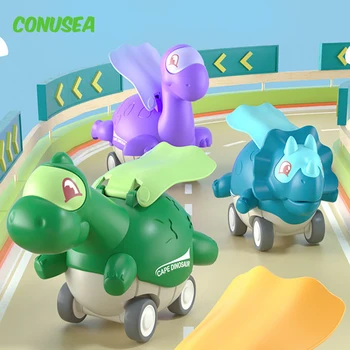 Dinozauru Auto Dzīvnieku Plastmasas Modeli, Nospiežot Bīdāmās Cape Transportlīdzekļu Hobiji, Rotaļlietas Zēniem, Bērniem, Meitenēm Bērnu Spēles Dāvana Dzimšanas dienā