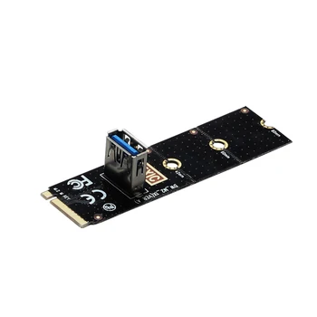 NGFF uz PCI-E Pārvērst Kartes M2 Interfeisu PCI Express 16x Slots ar USB3.0 SATA 6Pin Kabeļi + PCIe 1x Stāvvadu Kartes Ieguves