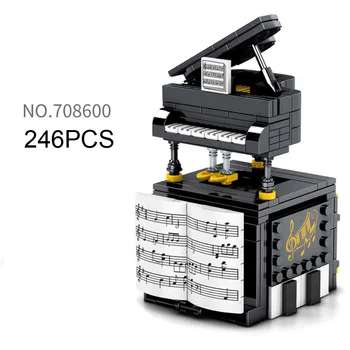 tehniskās jaunrades klavieres KM celtniecības bloku Bluetooth music box player modeli, ķieģeļu montēt rotaļlietas kolekciju par dāvanu