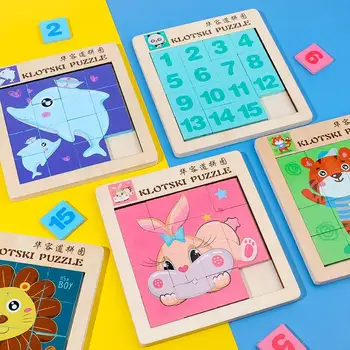 Montessori Izglītības Rotaļlietas, Koka Double-sided Digitālo Puzzle Board Bērniem, Zīdaiņiem Bērnu Pirmsskolas Aizņemts Valdes Izglītības Rotaļlieta