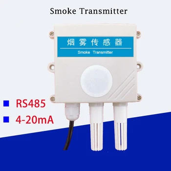 Dūmu Sensors Pārraides Signālu Detektors 4-20mA Analog RS485 Izeja ar Temperatūras un Mitruma