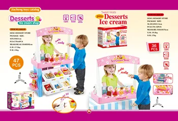 Simulācijas 86cm Divas Krāsas Bērnu dāvanu saldējums Veikals Bērnu Izlikties, Spēlēt komplekts Rotaļlieta Ar Skeneris un kases Lielveikalā rotaļlietas