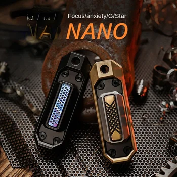 Yinlang Nano Mini Stūmēju EDC Pop Monētas Pirkstu Dekompresijas Rotaļlieta, Metālu, Punk, Kaklarota, Kulons