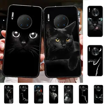Melnais Kaķis, Skatās Acu Par Tālruni Gadījumā, Huawei Mate 20 10 9 40 30 lite pro X Nova 2 3i 7se