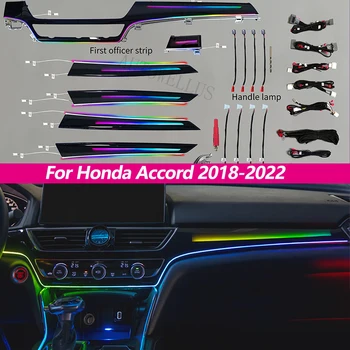 Jauninājumus, 64 Krāsu, Pilnu Gaismas Apkārtējā Apgaismojuma Komplekts Slēdzis Kontrolieris Nomaiņa Gaismas Honda Accord 2018 2019 2020 2021 2022