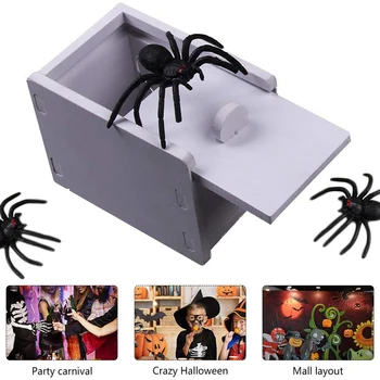 Spider Skandāla Lodziņā Koka Lieliska Kvalitāte Palaidnība Triks Burvju Triki Gadījumā Smieklīgi Joks Bērnu Rotaļlietu Radoša Spēle