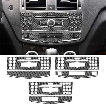 Oglekļa Šķiedras Auto Segtu Centrālās Vadības Multimediju CD menu (Izvēlne), Dekorēšanas Uzlīme par Mercedes-Benz C-Class W204 E-Klases W212