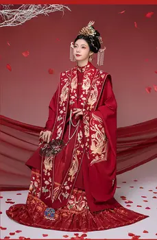 Hua Precēties Ming Dynasty Apkakles Han Uzvalks Stand Apkakli Kreklu Uz Priekšu Un Atpakaļ, Xiapei Smagā Rūpniecība Izšūšana